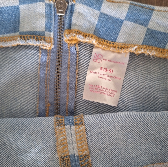 No Boundaries Seamed A- Line Mini Denim Skirt Size S - Picture 7 of 7
